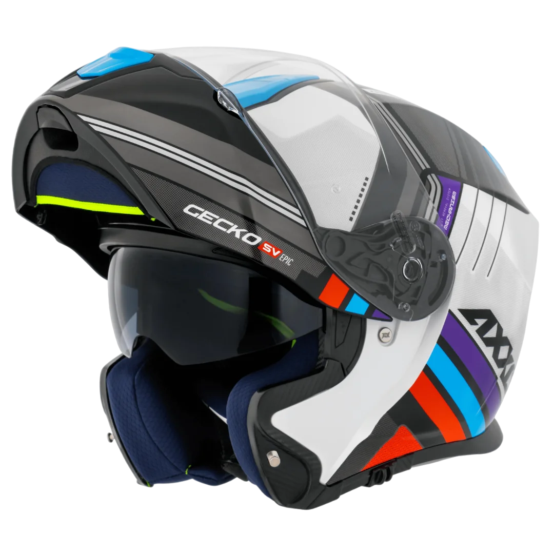 Capacete Axxis Gecko SV Epic B7 Azul - Spinelli Motos Boutique